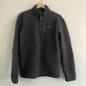 Patagonia fleece half zip medium pullover gray